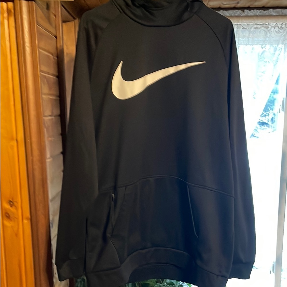 Nike Black Hoodie with White Logo